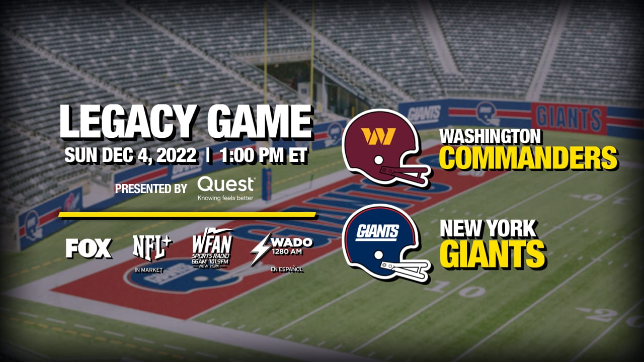 How to watch New York Giants vs Washington Commanders: NFL Week 15 time, TV  channel, free live stream 