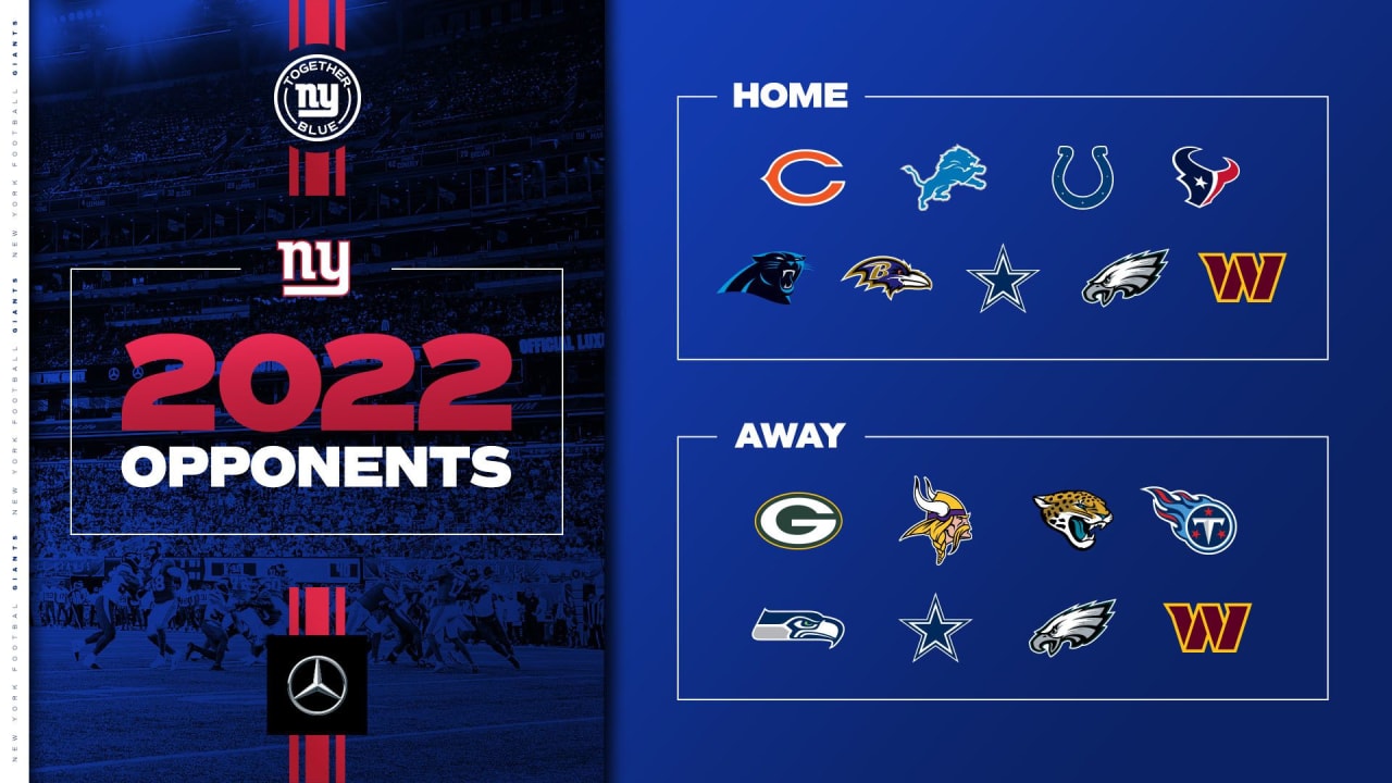 2022 New York Giants Schedule: Complete schedule, tickets & matchup  information for 2022 NFL season