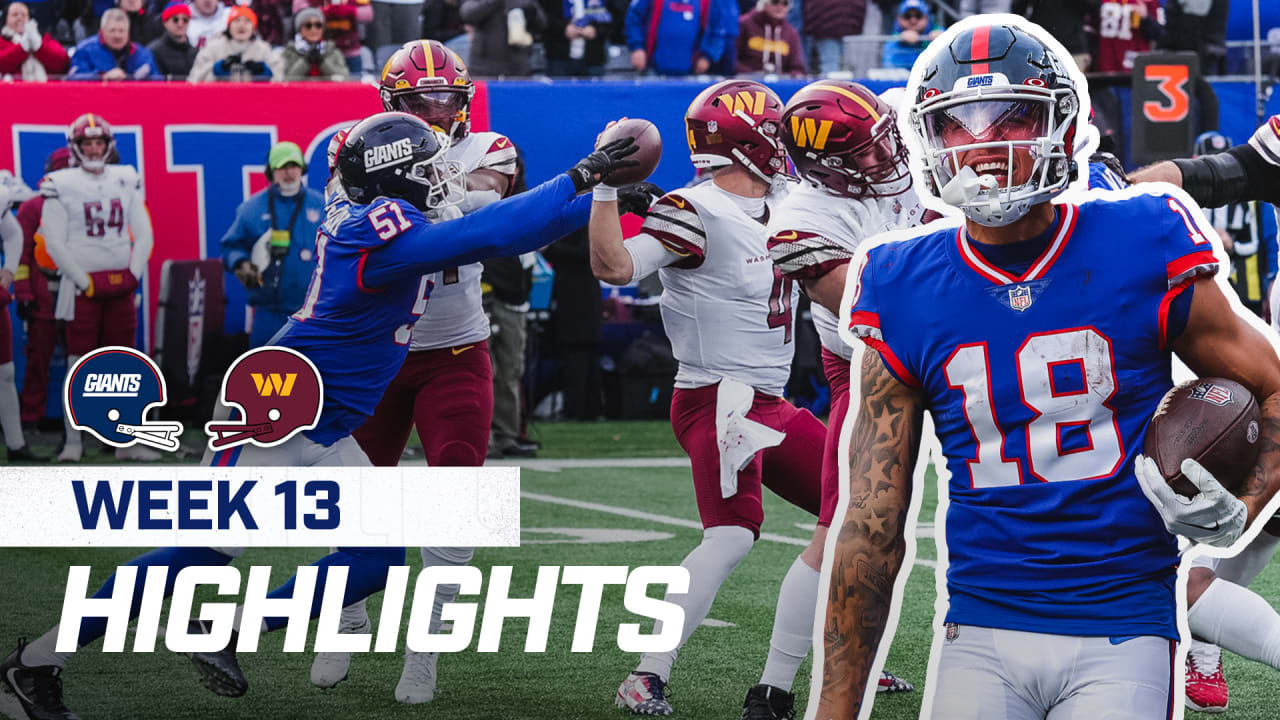 Highlights New York Giants 20, Washington Commanders 20