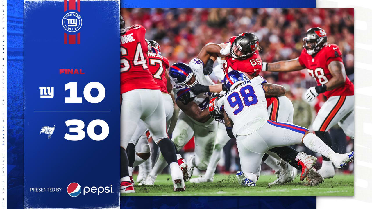 New York Giants fall to Tampa Bay Buccaneers 3010 on Monday Night Football