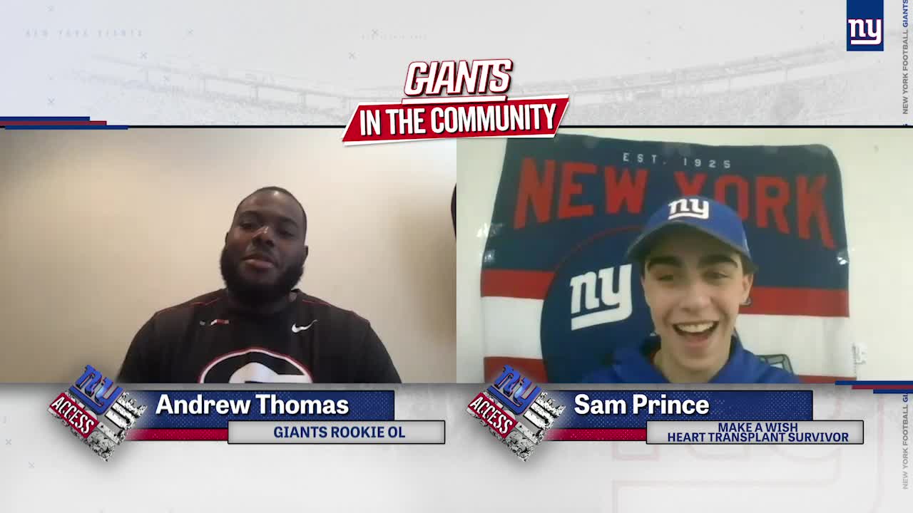 New York Giants on X: Sam Prince, you got your wish! Thank you @WishNJ for  making dreams a reality 