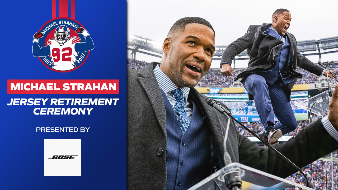 Michael Strahan's Jersey Being Retired, Eli Manning Surprises Him