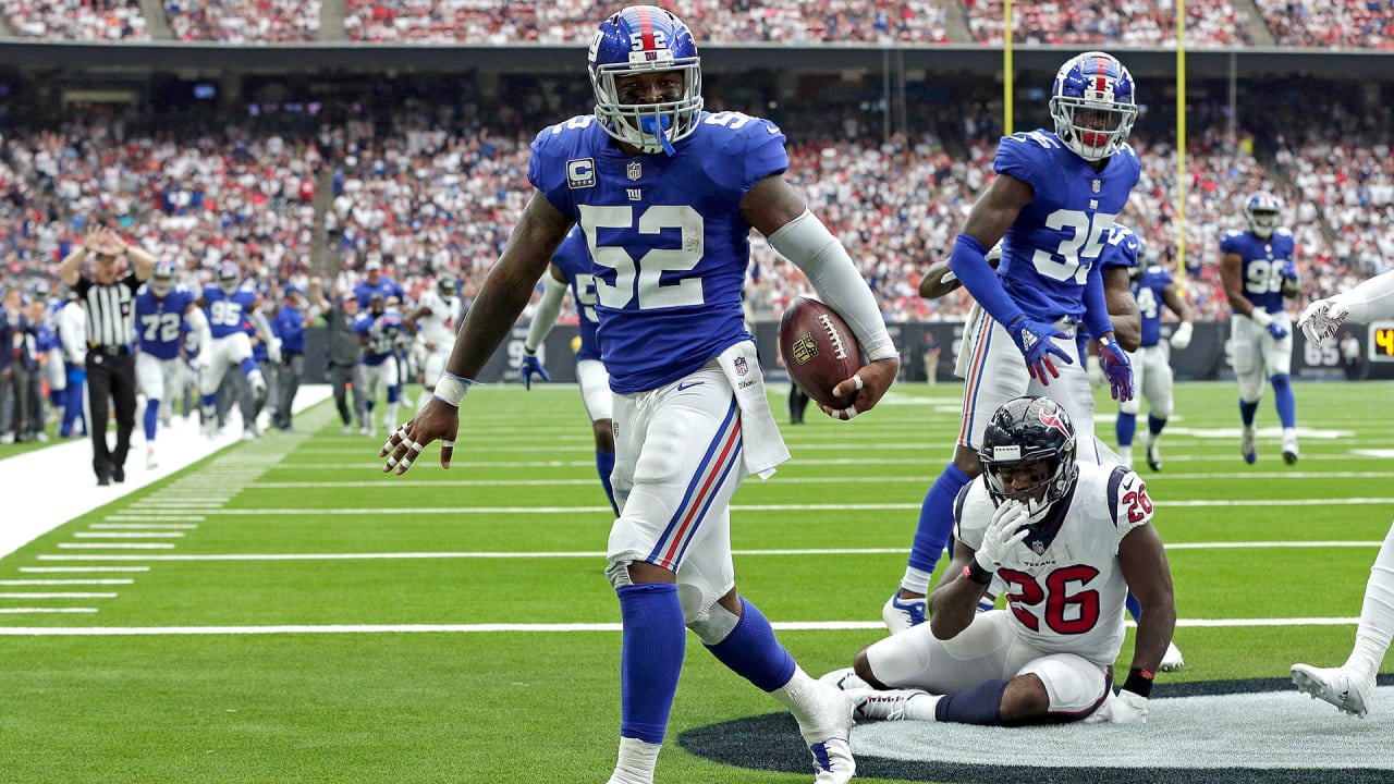 New York Giants survive late rally, defeat Houston Texans 27-22