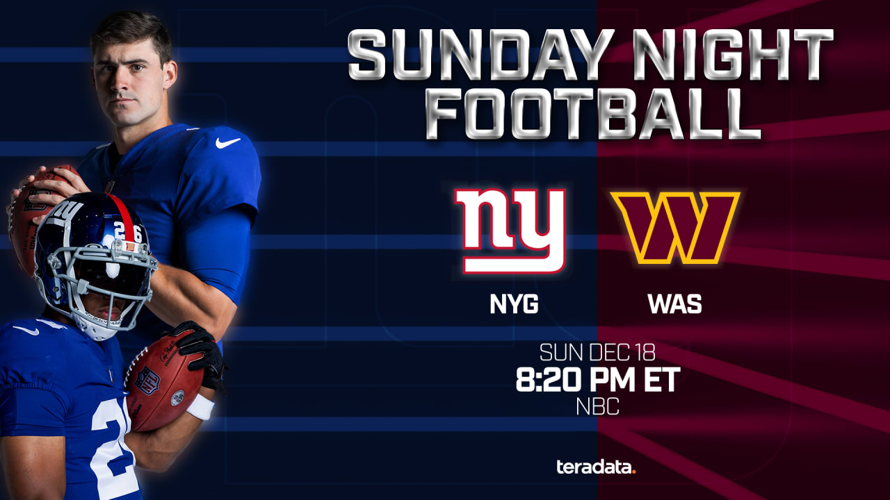 Giants vs. Commanders: Time, television, radio and streaming schedule