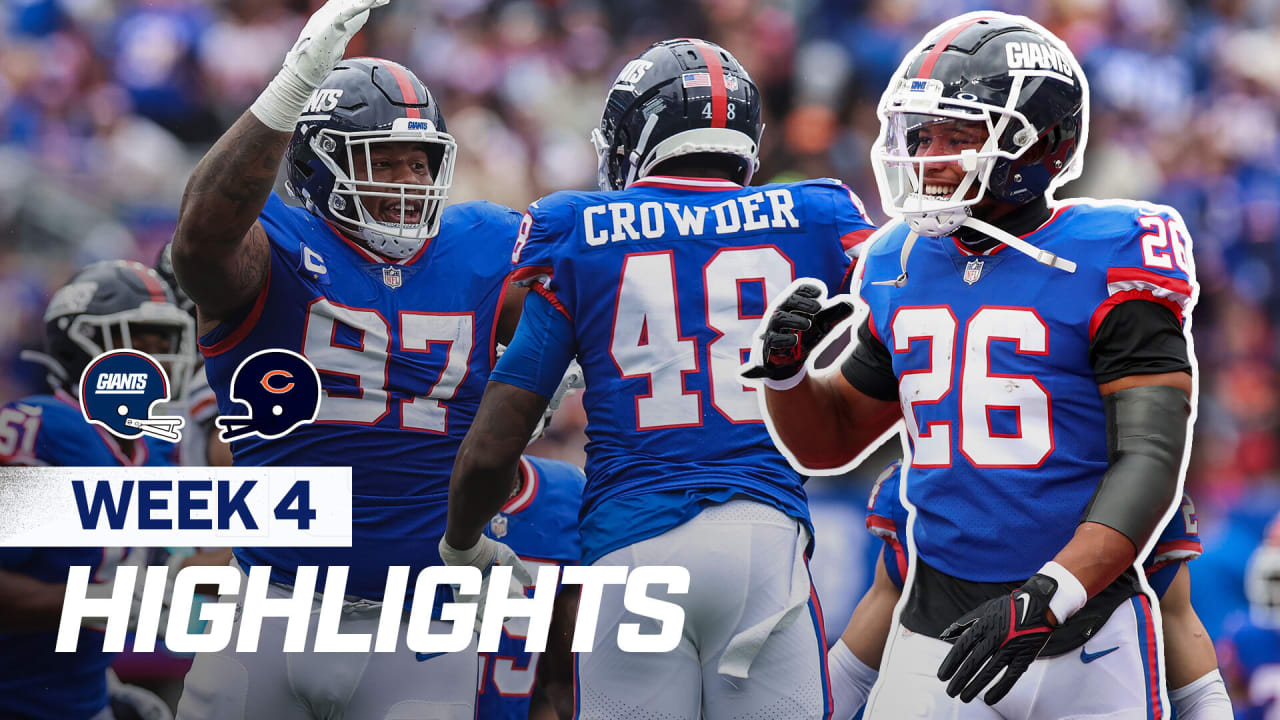 Highlights New York Giants 20, Chicago Bears 12