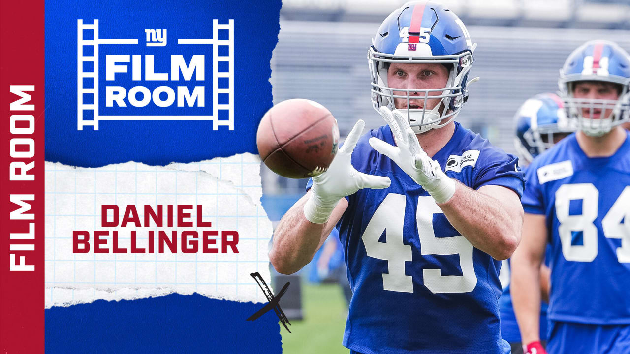 Daniel Bellinger 82 New York Giants football player glitch poster