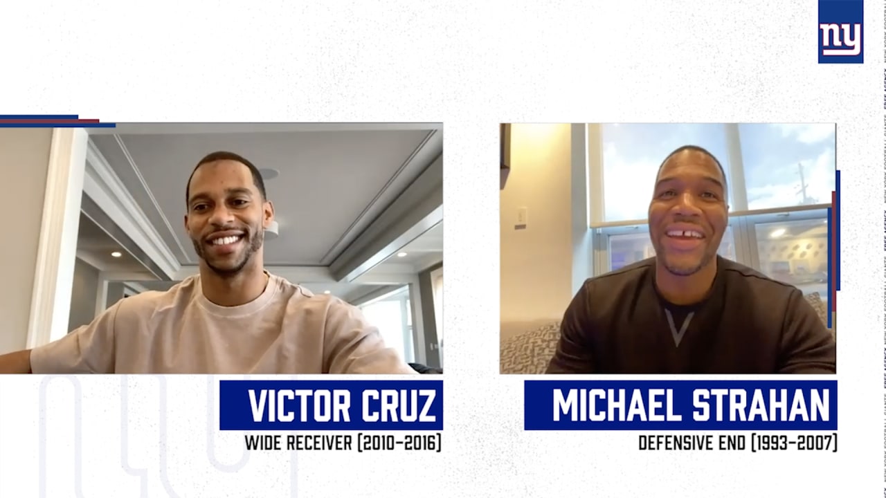 Michael Strahan joins Victor Cruz in must-see video chat