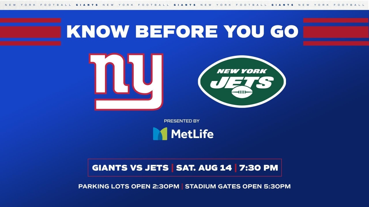 NY Giants vs. NY Jets preseason game at MetLife Stadium