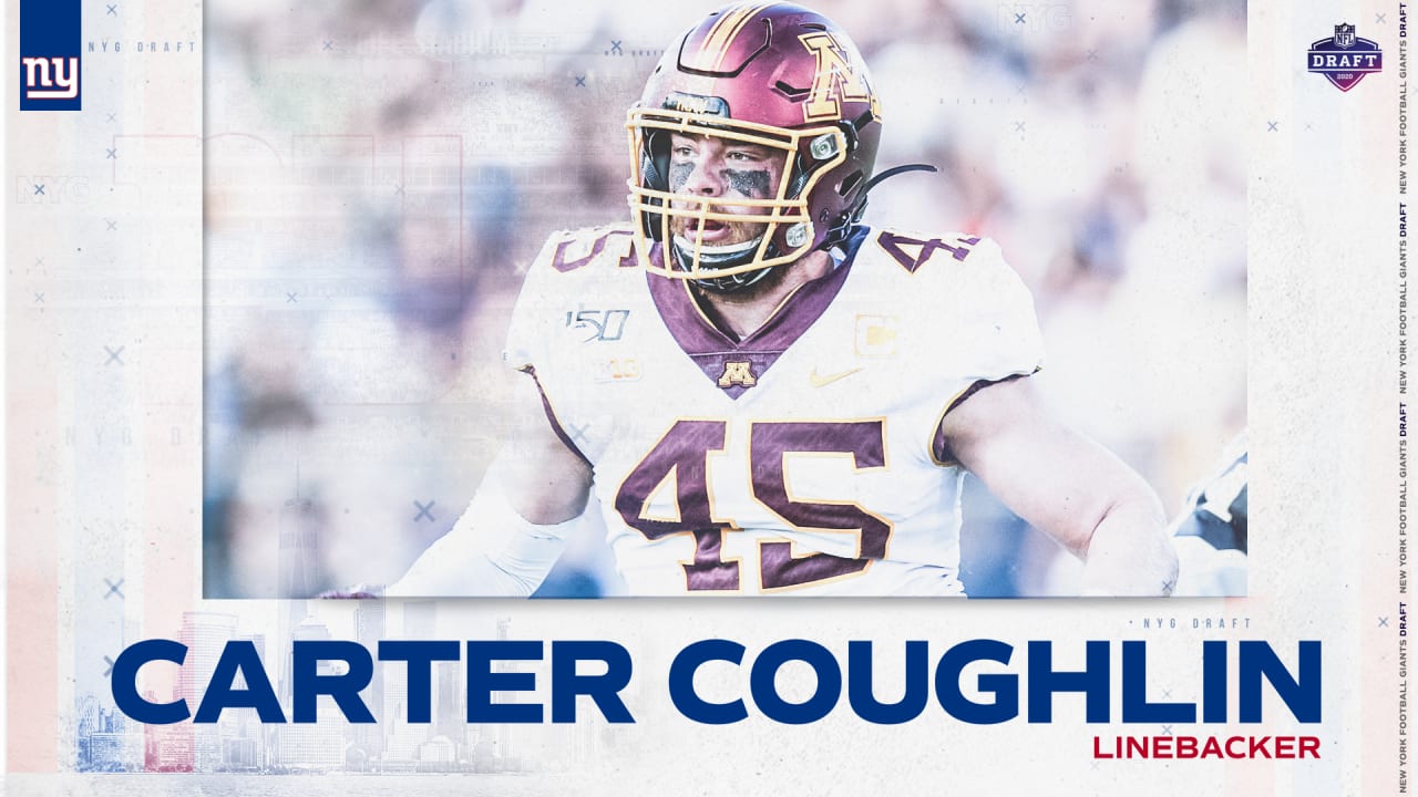 Minnesota's Carter Coughlin, a seventh-round pick by the Giants, receives  2020 Big Ten Medal of Honor