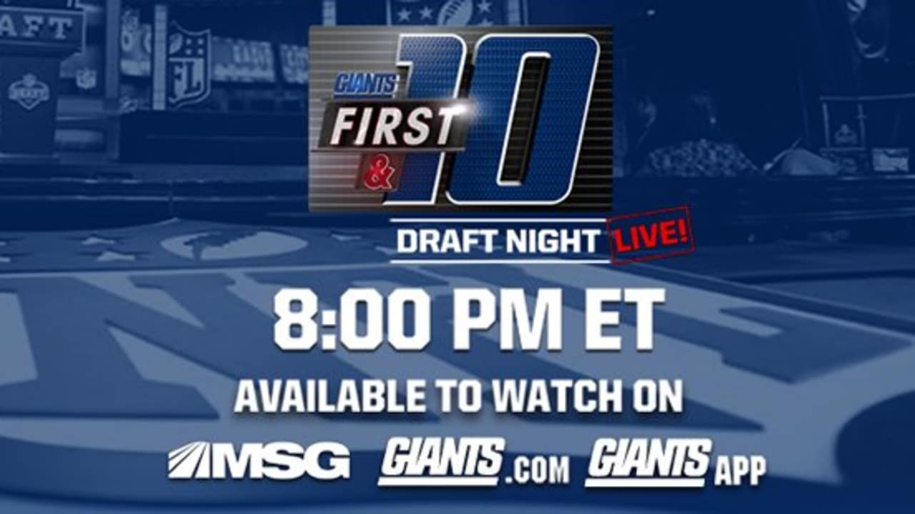 Watch Draft Night Live - Tonight, 8 PM ET!