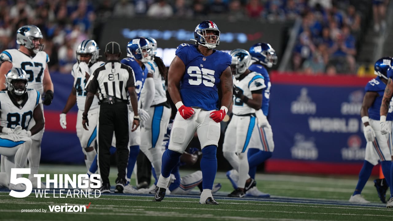 Recap and Scores of New York Giants 21-19 Carolina Panthers in NFL  Preseason Playoffs