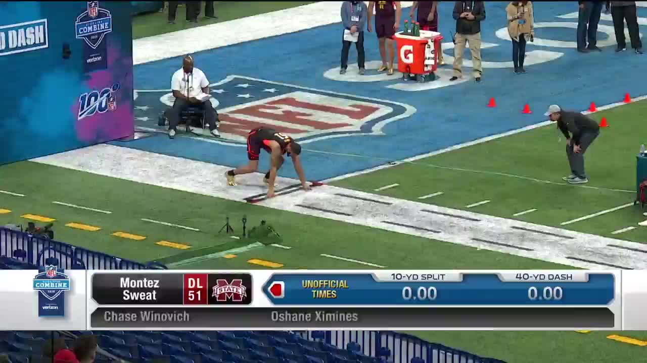 NFL combine results: Montez Sweat sets 40 time record for D-linemen