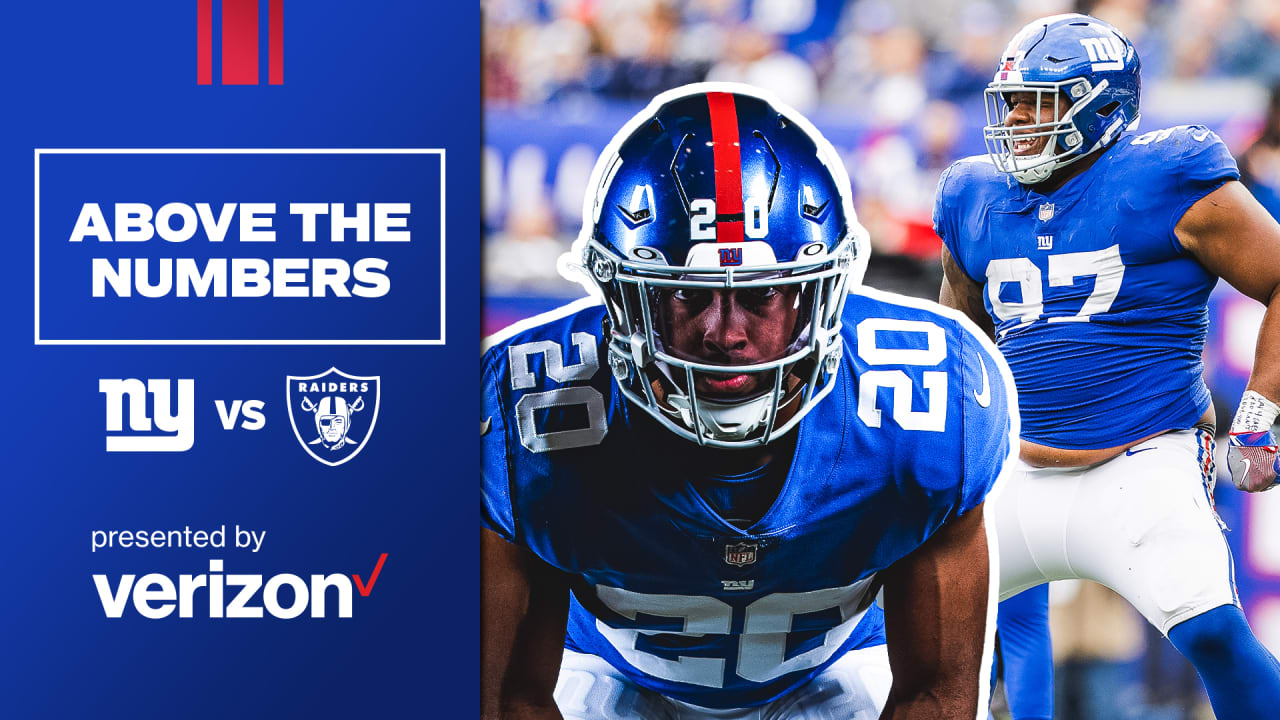 Above the Numbers Key players for Giants vs. Raiders