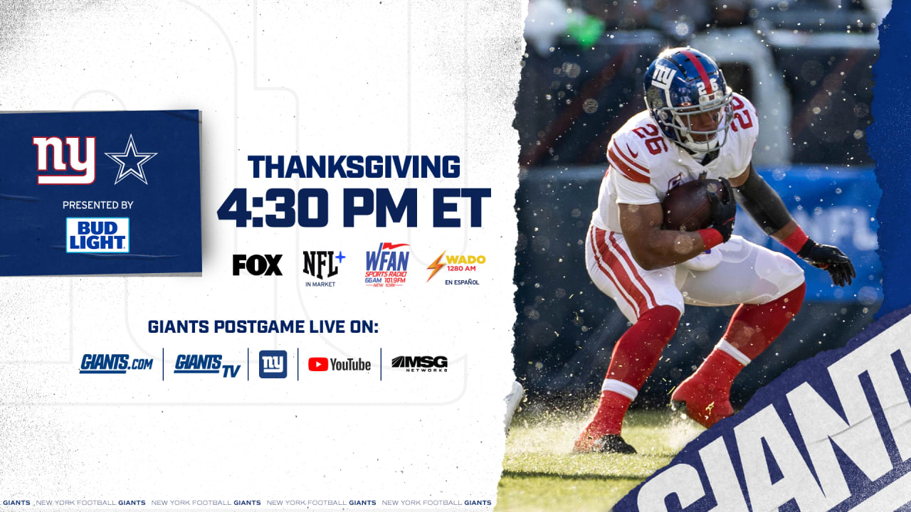 Giants vs. Cowboys: Time, television, radio and streaming schedule