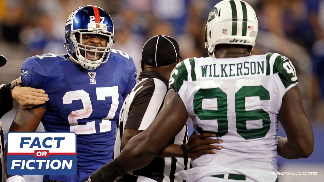 New York Jets defensive end Muhammad Wilkerson (96) reacts after