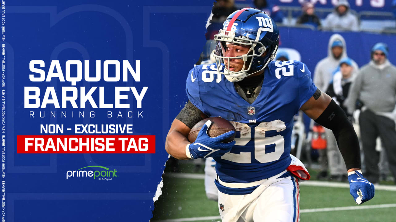 Giants Place Non-Exclusive Franchise Tag on RB Saquon Barkley