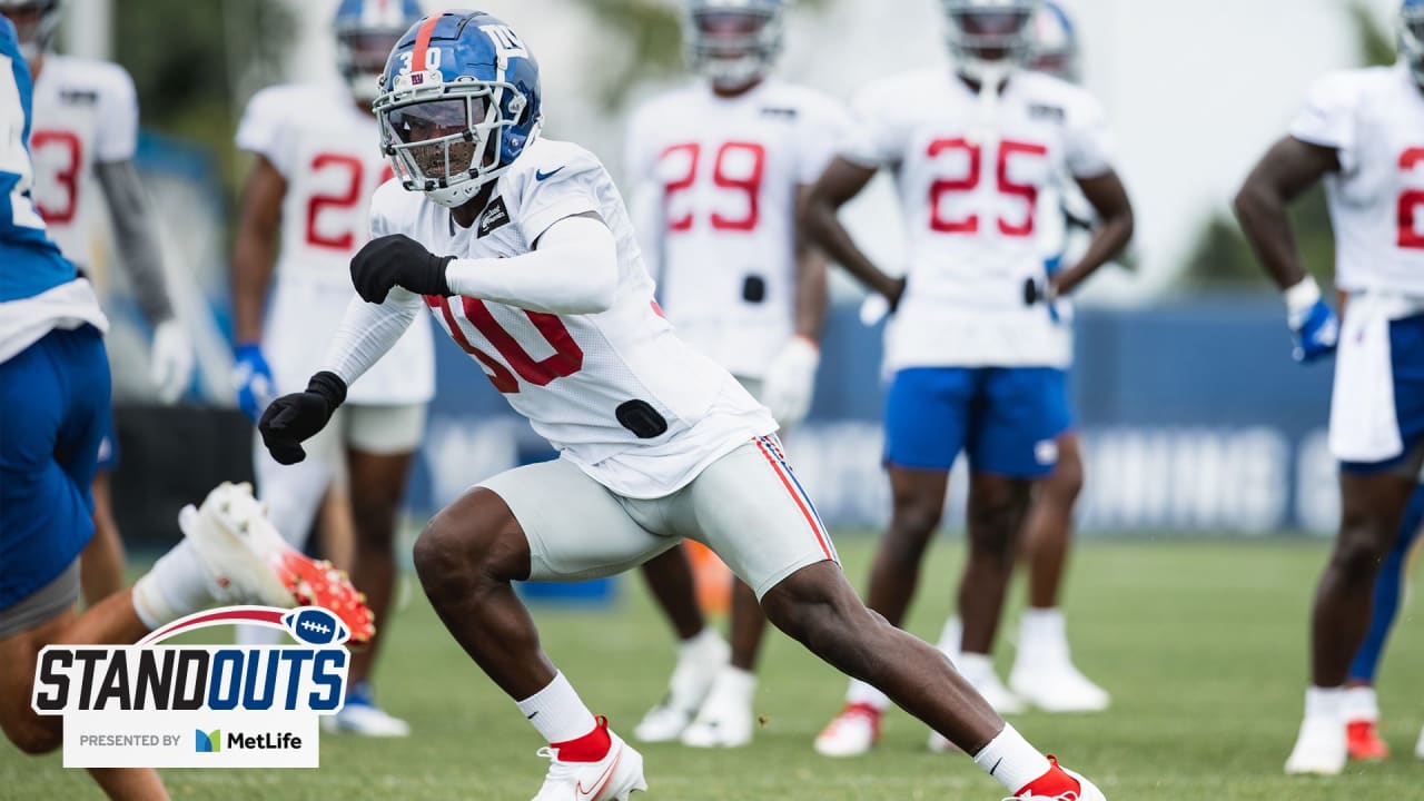 Cornerback Darnay Holmes in a strong competition to make the Giants roster