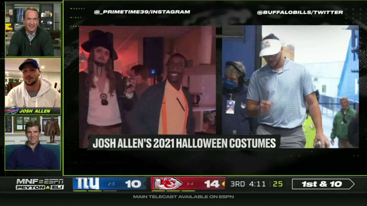 ManningCast: Josh Allen, Manning brothers compare Halloween costumes