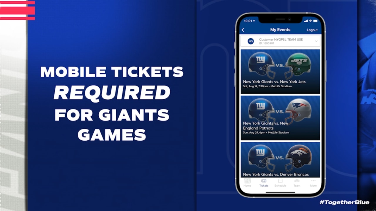 How to use New York Giants mobile ticketing