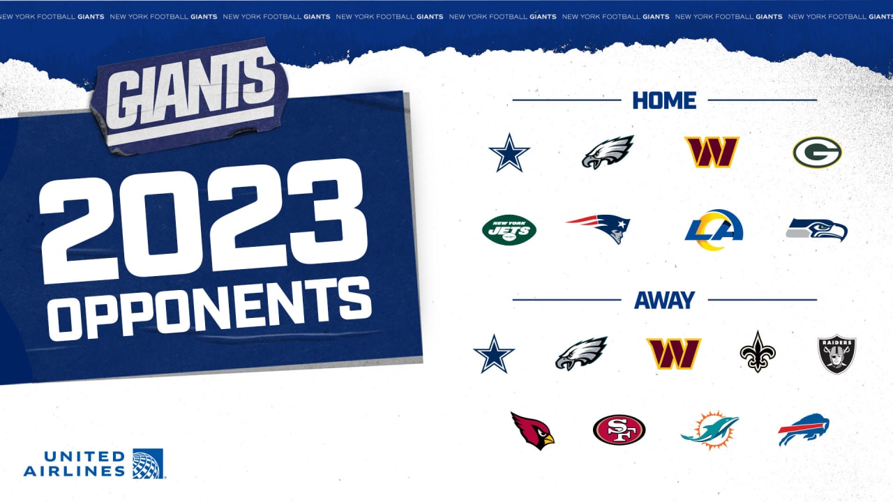 2023 opponents set for Giants; trips to Buffalo, Las Vegas