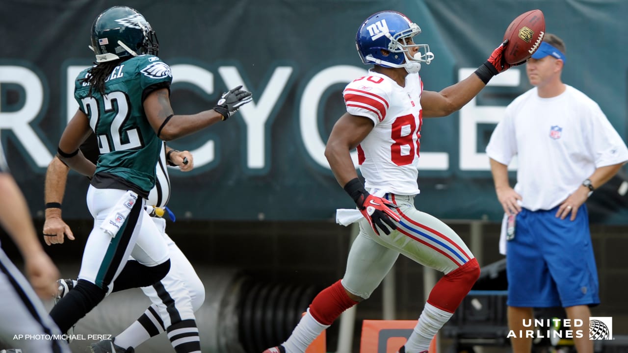 Philadelphia Eagles running back LeSean McCoy is greeted by wide receiver  teammate DeSean Jackson as they celebrate his third quarter touchdown and  his third game touchdown at Lincoln Financial Field December 18