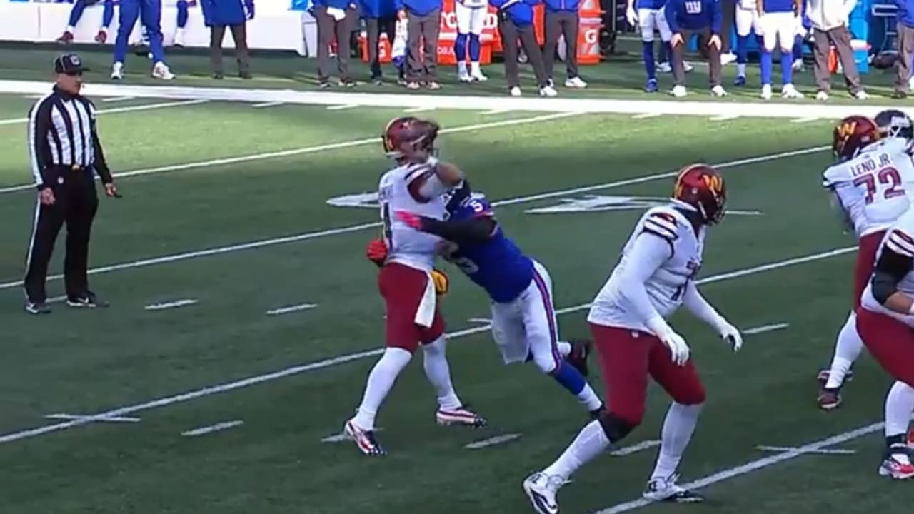 New angle of Kayvon Thibodeaux's sack on Taylor Heinicke is epic