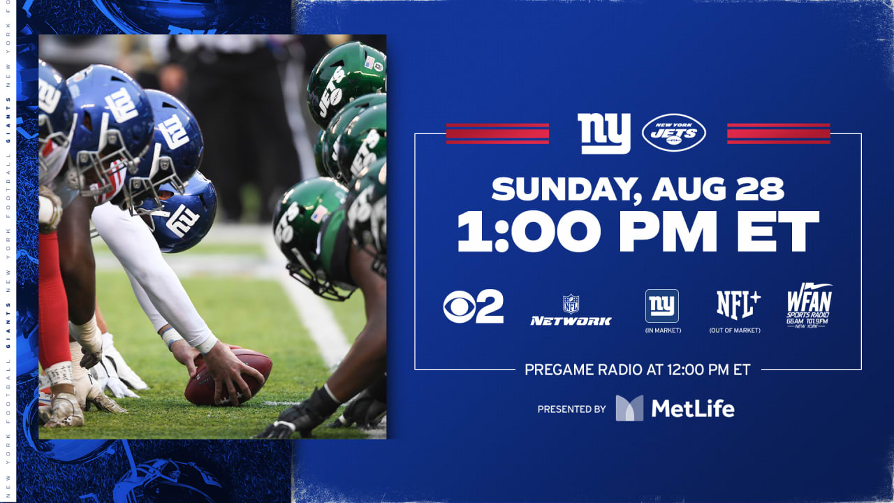 New York Giants vs. New York Jets: How to Watch, Listen & Live Stream  Preseason Week 3