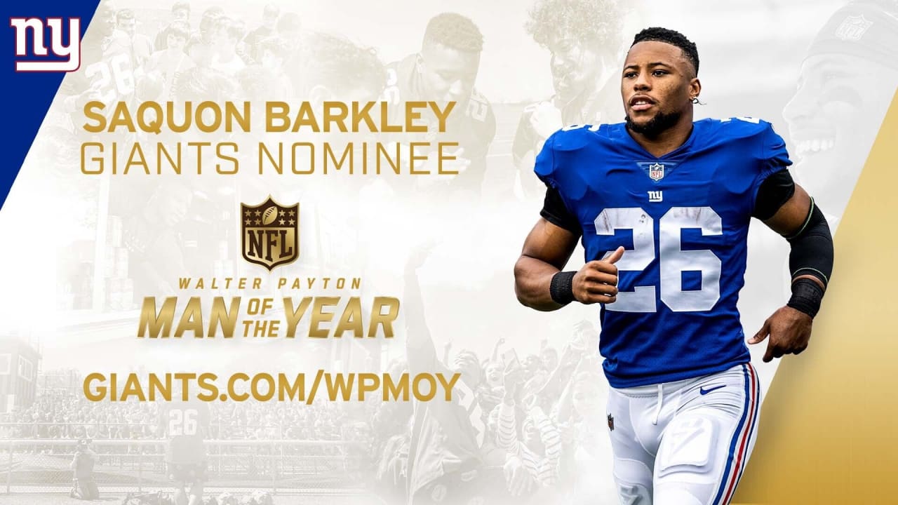 Saquon Barkley named Giants' nominee for NFL Walter Payton Man of