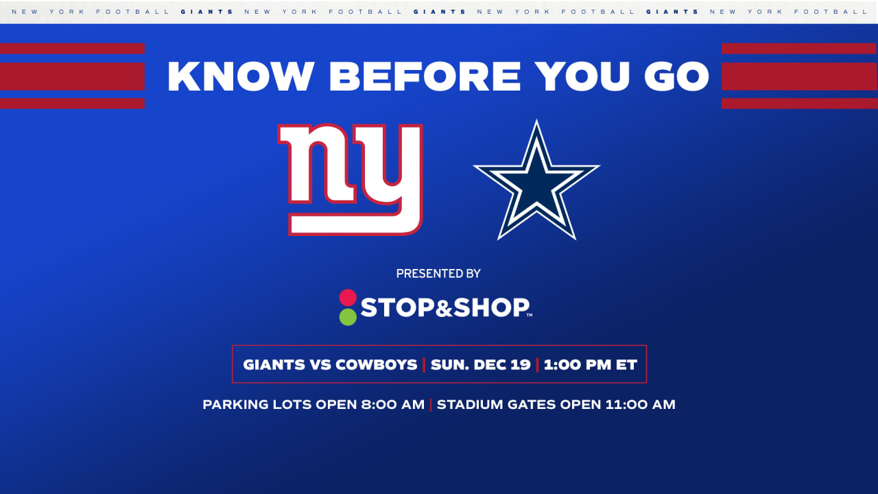 Giants vs. Cowboys Gameday Guide