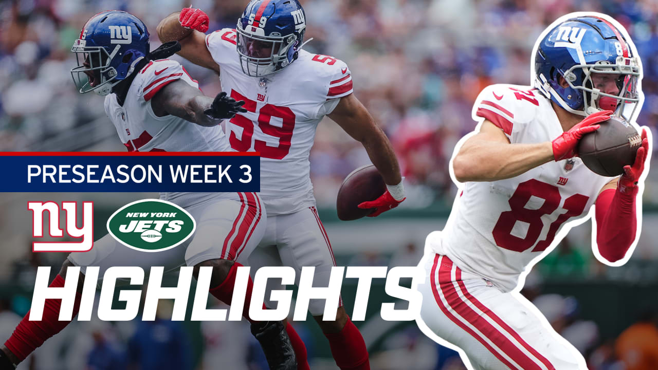 New York Giants vs. New York Jets Preseason Week 3 Highlights