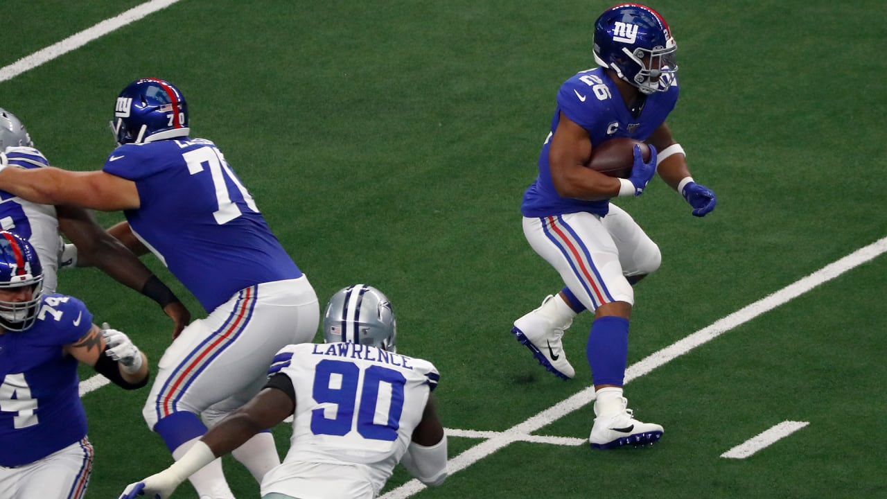 Saquon Barkley hits Cowboys' defense with double spin move