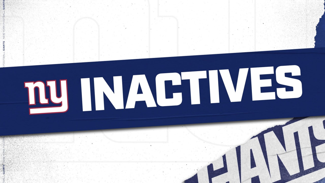 Inactives: Who’s in, who’s out for Thanksgiving