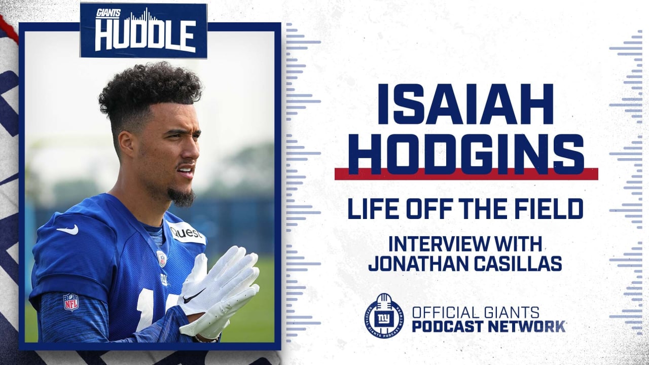 Giants Huddle WR Isaiah Hodgins