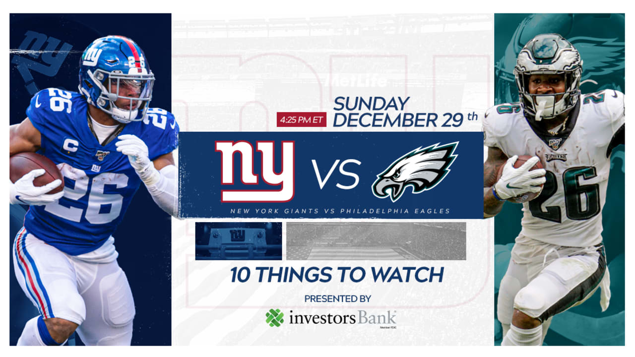 Giants vs. Eagles: 10 things to watch