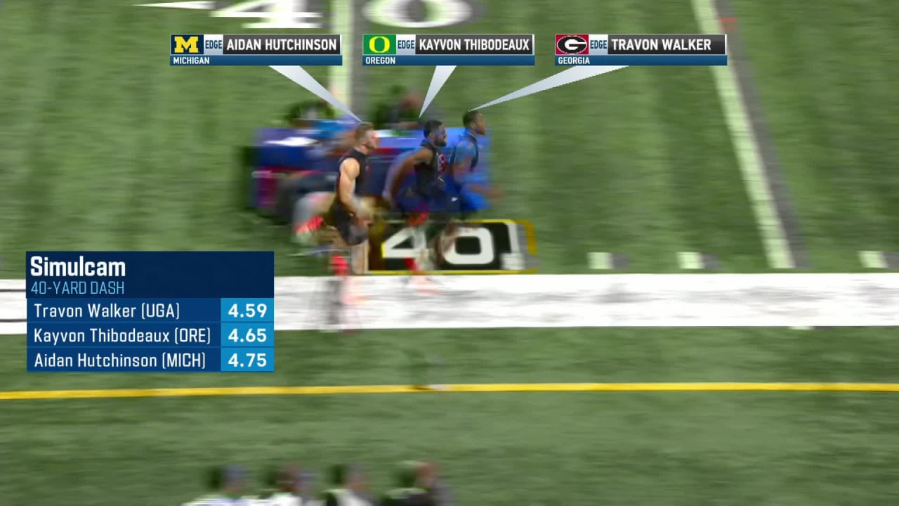 Travon Walker vs. Kayvon Thibodeaux vs. Aidan Hutchinson in 40yard