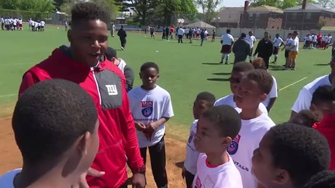 City of Jersey City on X: Come out and watch this Sunday's youth football  camp with NY Giants running back Saquon Barkley at Caven Point in  #JerseyCity from 5-7pm. The event is