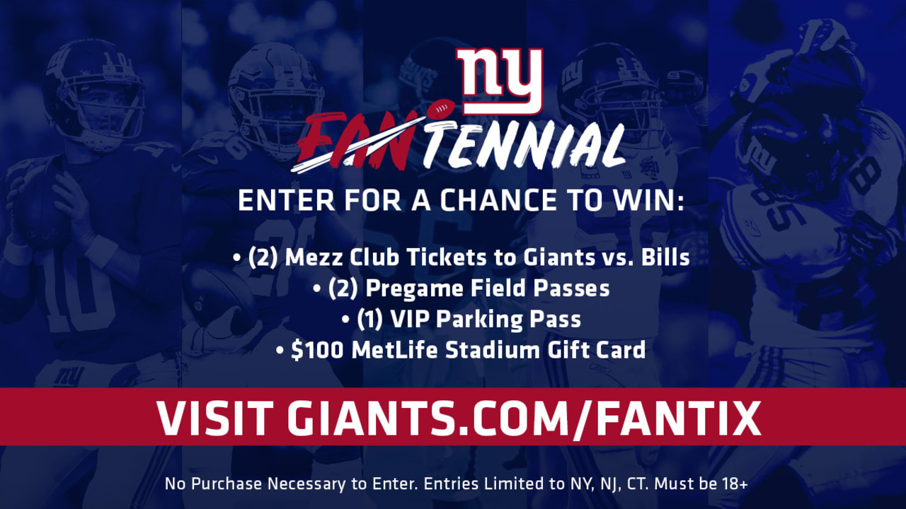 Enter for a chance to win Giants Fantennial Sweepstakes