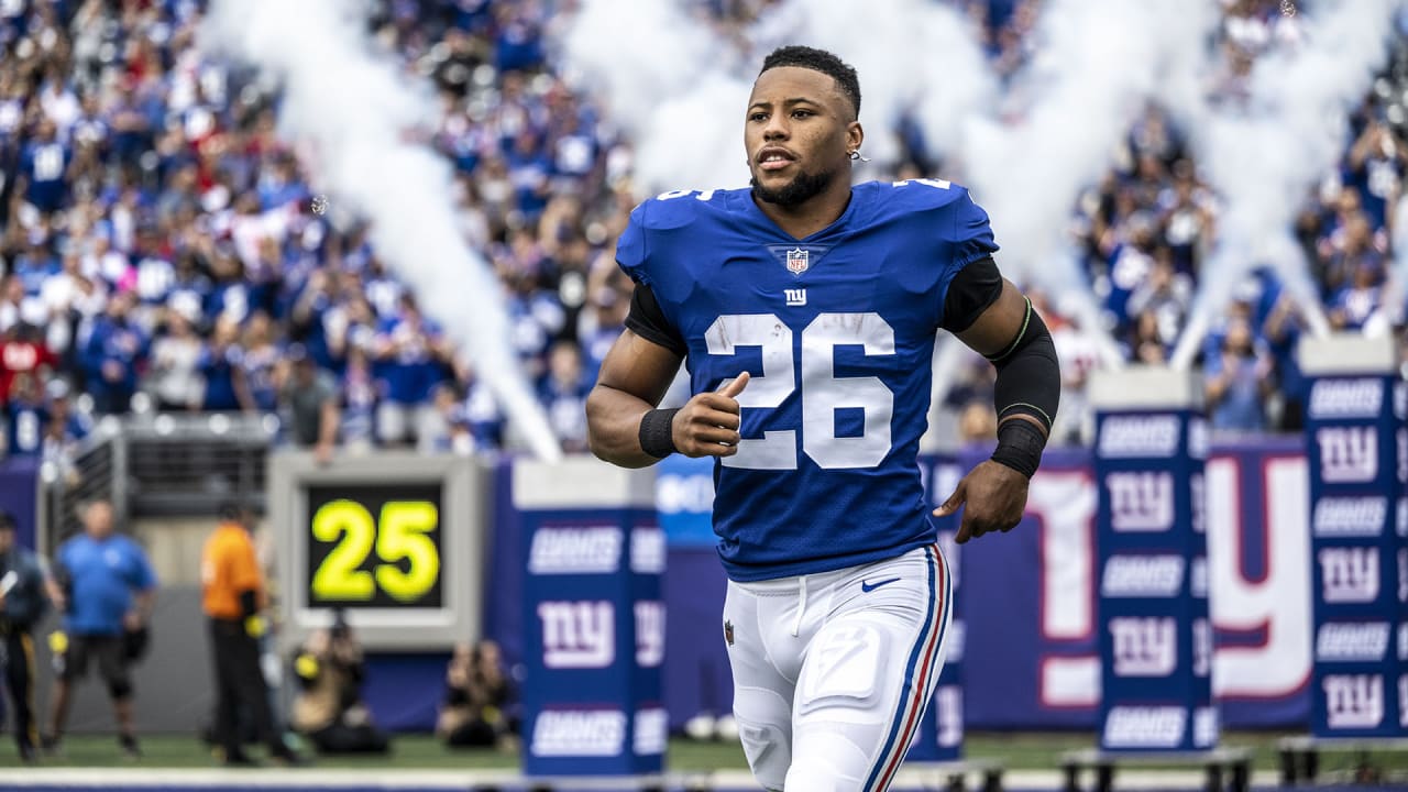 New York Giants running back Saquon Barkley says he has a high