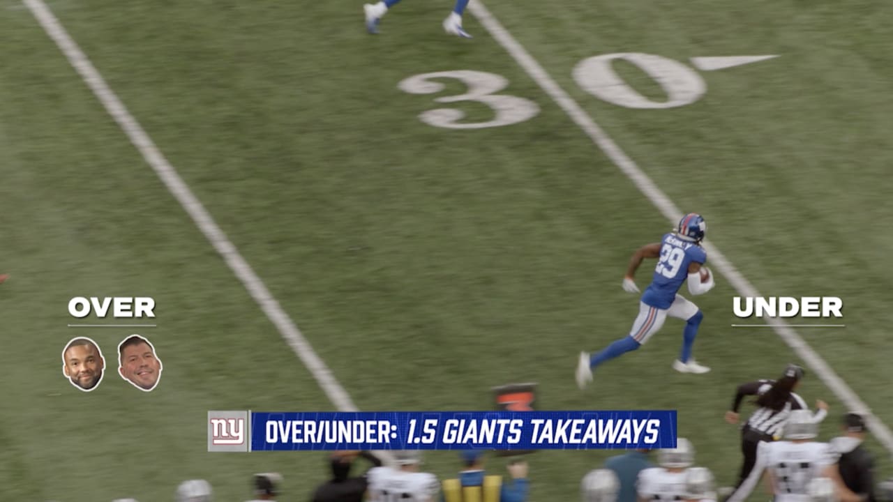 giants cowboys over under