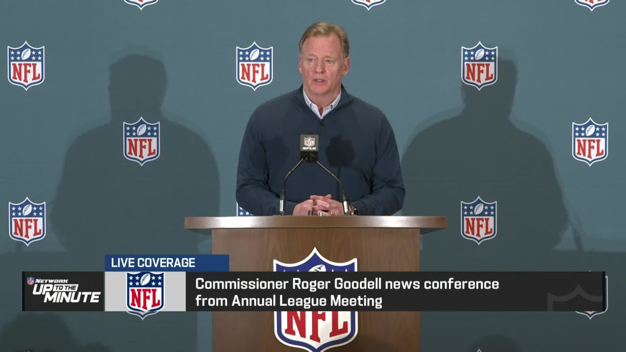 Commissioner Roger Goodell addresses media at NFL Annual Meeting