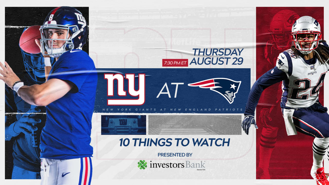 Giants vs. Patriots: 5 things to watch in the first preseason game - Big  Blue View