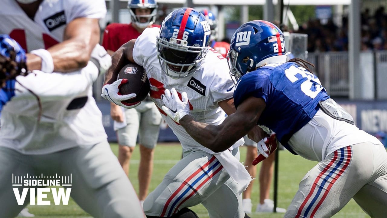 New York Giants safety Nathan Meadors (34) in action against the