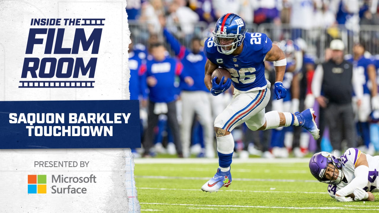 Giants' Saquon Barkley runs for 28-yard TD vs. Vikings