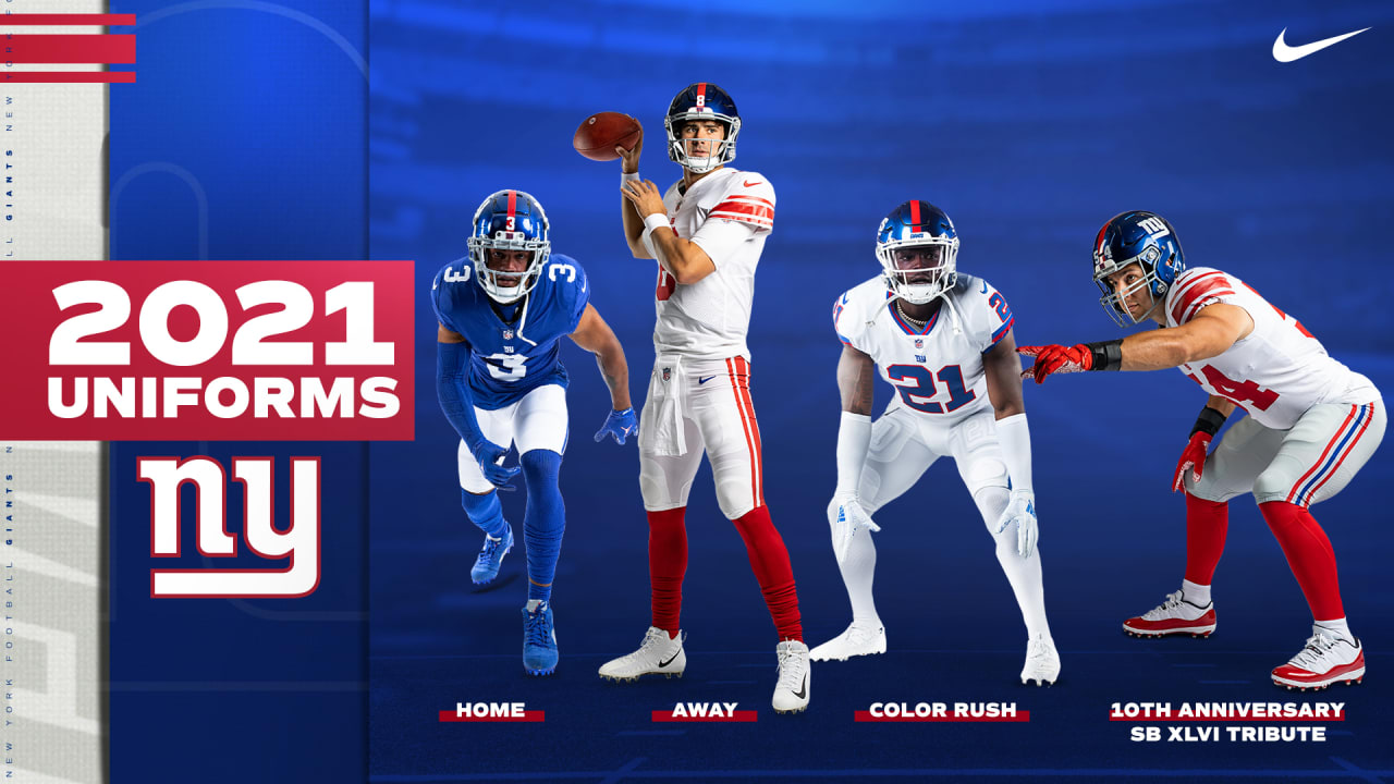 New York Giants announce 2021 uniform schedule