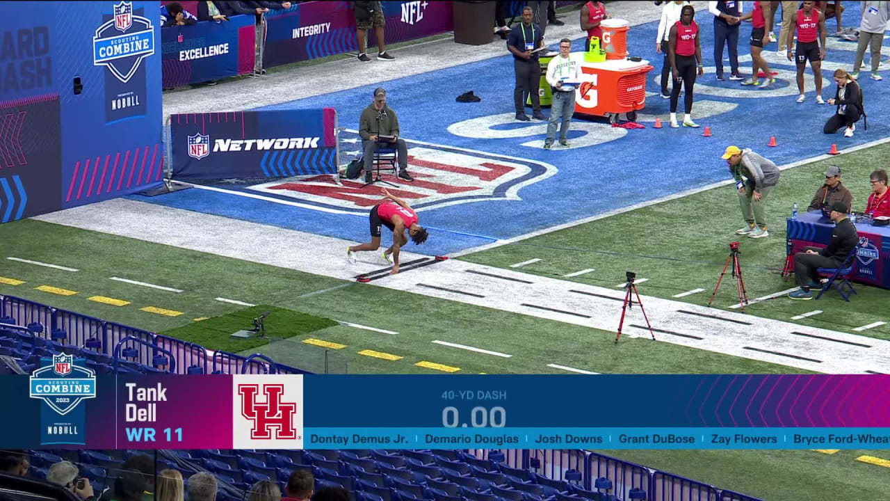Tank Dell runs 40yard dash at 2023 combine