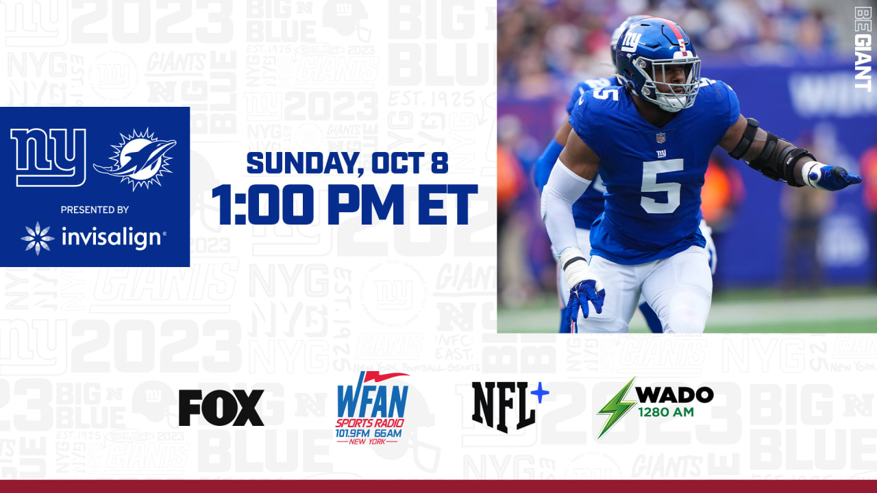 Giants vs. Dolphins How to Watch, Listen & Live Stream Week 5