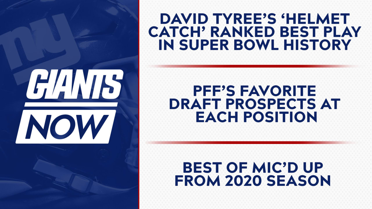 Giants Now David Tyree's 'Helmet Catch' ranked top play in Super Bowl