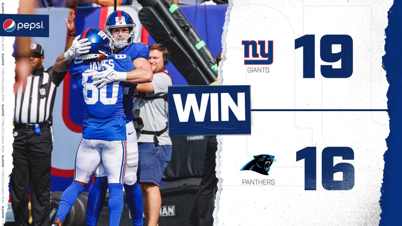 Giants-Panthers recap and final score: Giants defeat Carolina, 19-16 - Big  Blue View