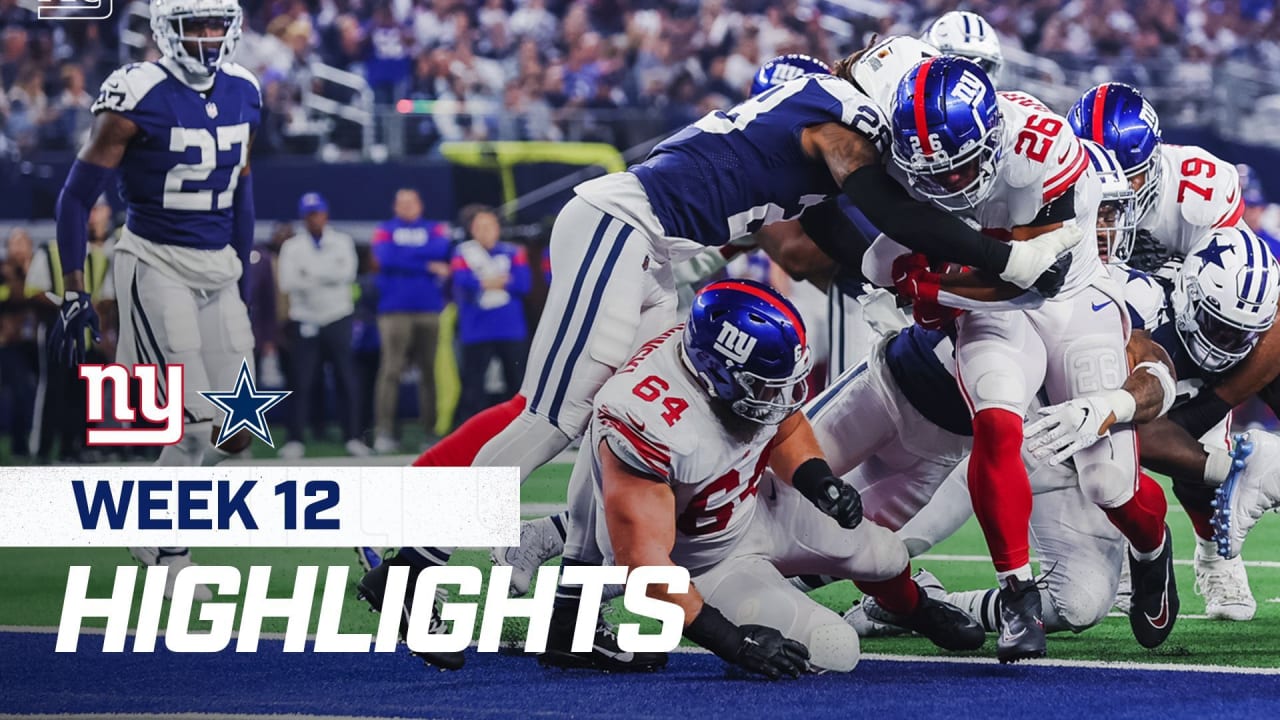 New York Giants vs. Dallas Cowboys  2022 Week 12 Game Highlights 