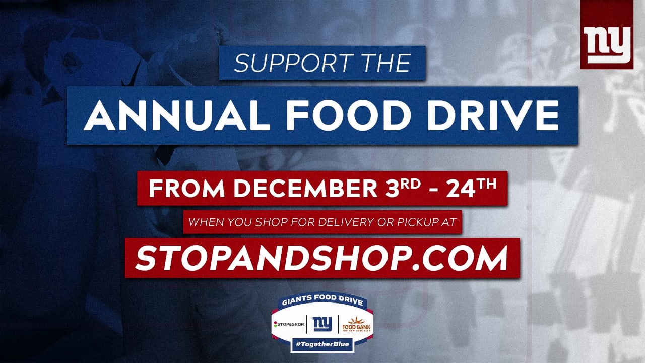 Save on $10 Donation equals 50 meals - NY Giants Annual Holiday Food Drive  Order Online Delivery